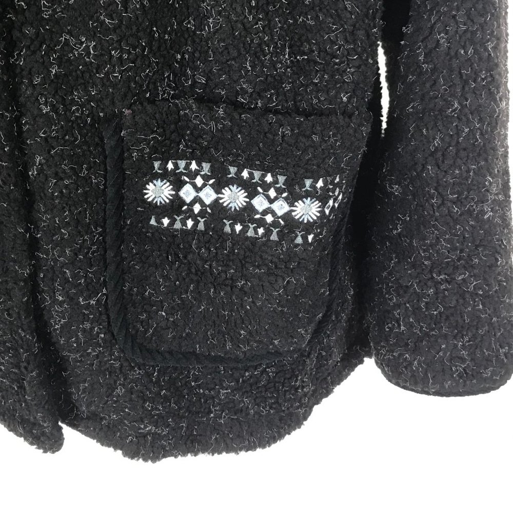 NWT Tudor Court Black Berber Fleece Coat Size PL - Picture 3 of 4